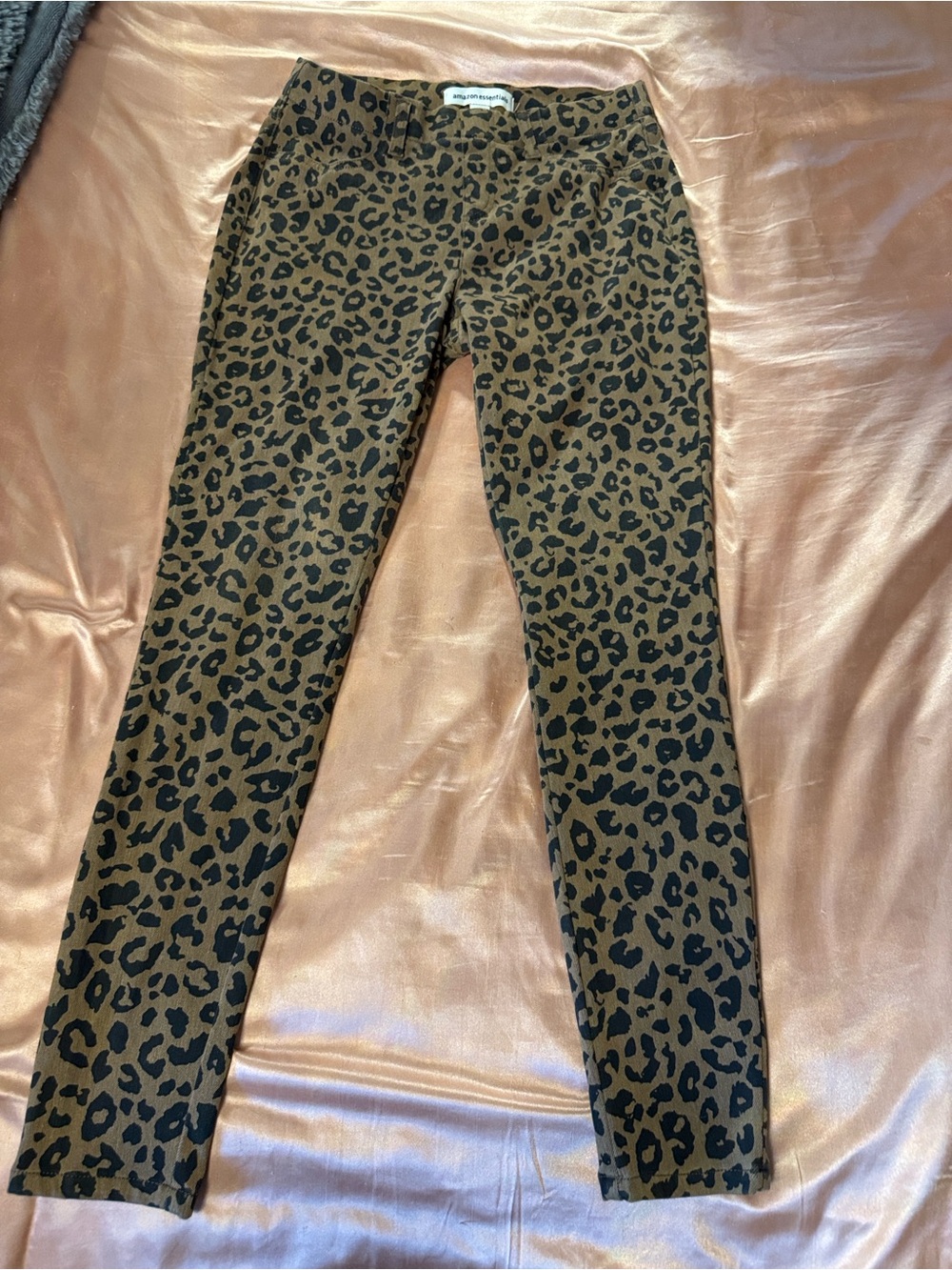 Amazon Essentials Leopard Print Skinny Pants in Brown and Black